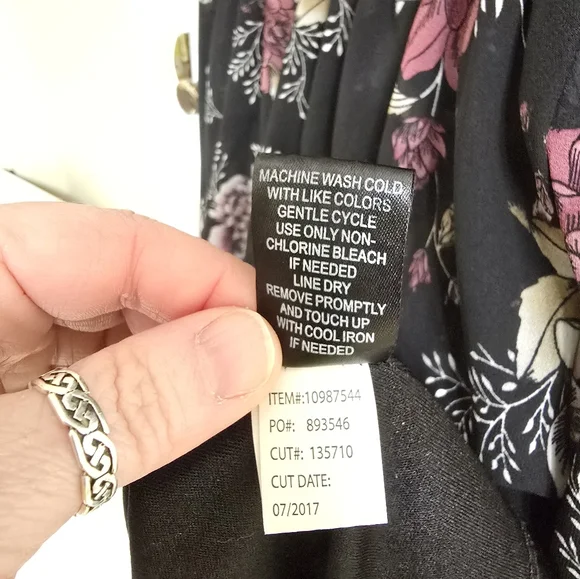 Torrid size 2 Floral Black Dress - Picture 6 of 6